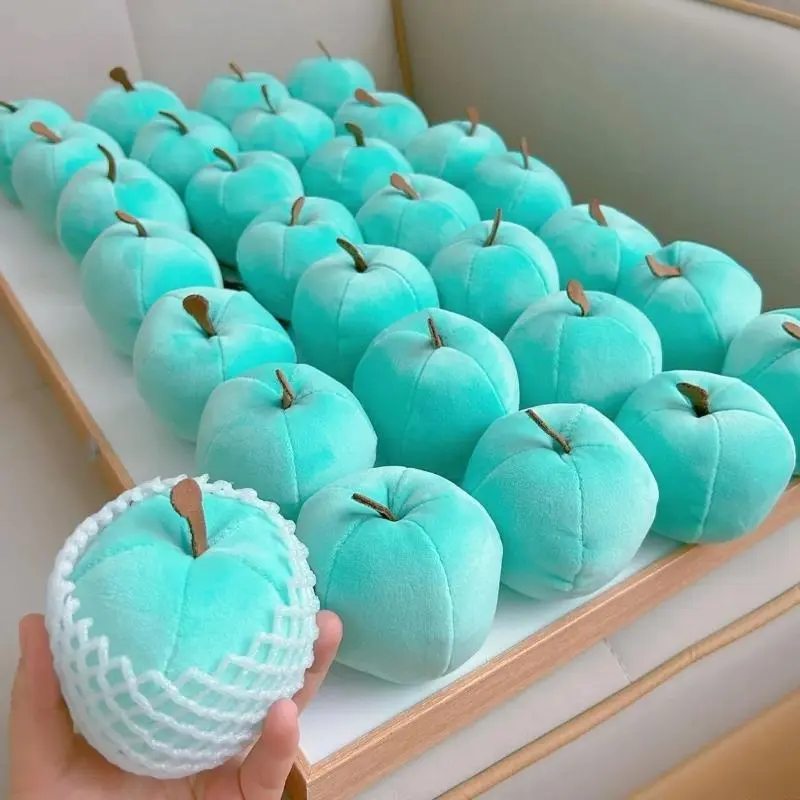 4pcs/1pc Soft Fabric Apple-Shaped Squishy Plush Dolls, DIY Bag Accessories, Healing Stress Relief Desktop Ornament, Gift for Girlfriends, 520 Valentine’s Day Present