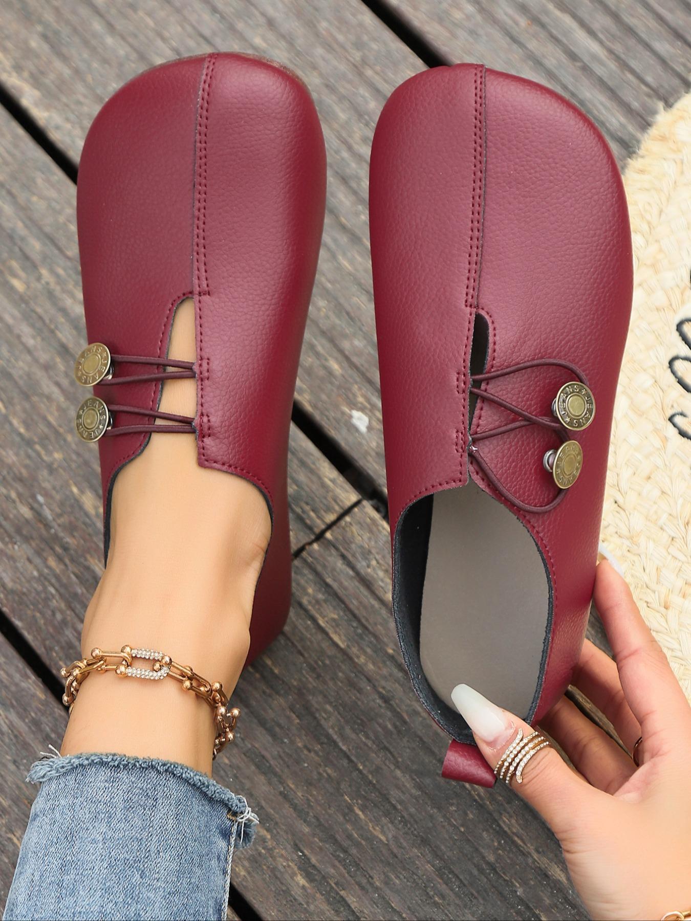 Women's Fashionable Solid Color Slip on Flats, 2024 New Style Casual Comfortable Flat Shoes for Daily Wear, Lightweight Breathable Shoes for Women & Girls, Walking Shoes, Footwear