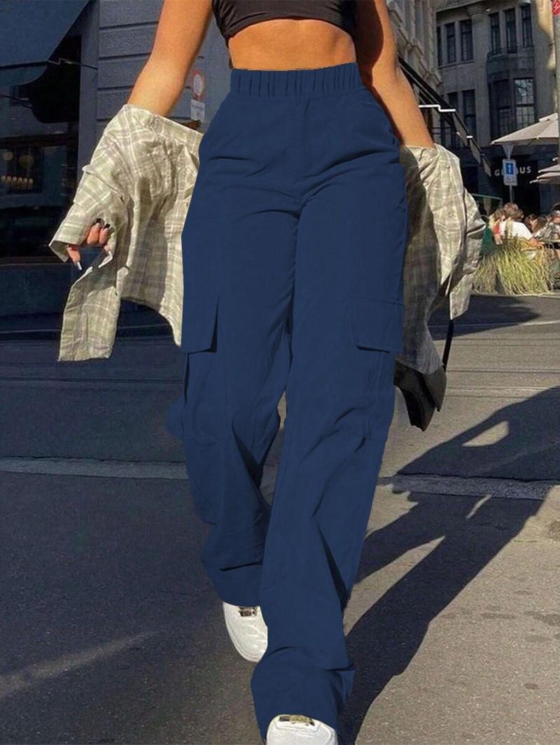 Girl Teen Casual Pocket Loose Straight Cargo Pants Sports Exercise Street Fashion Outdoor Spring Summer Autumn Winter Size 8-16 Years GK2083