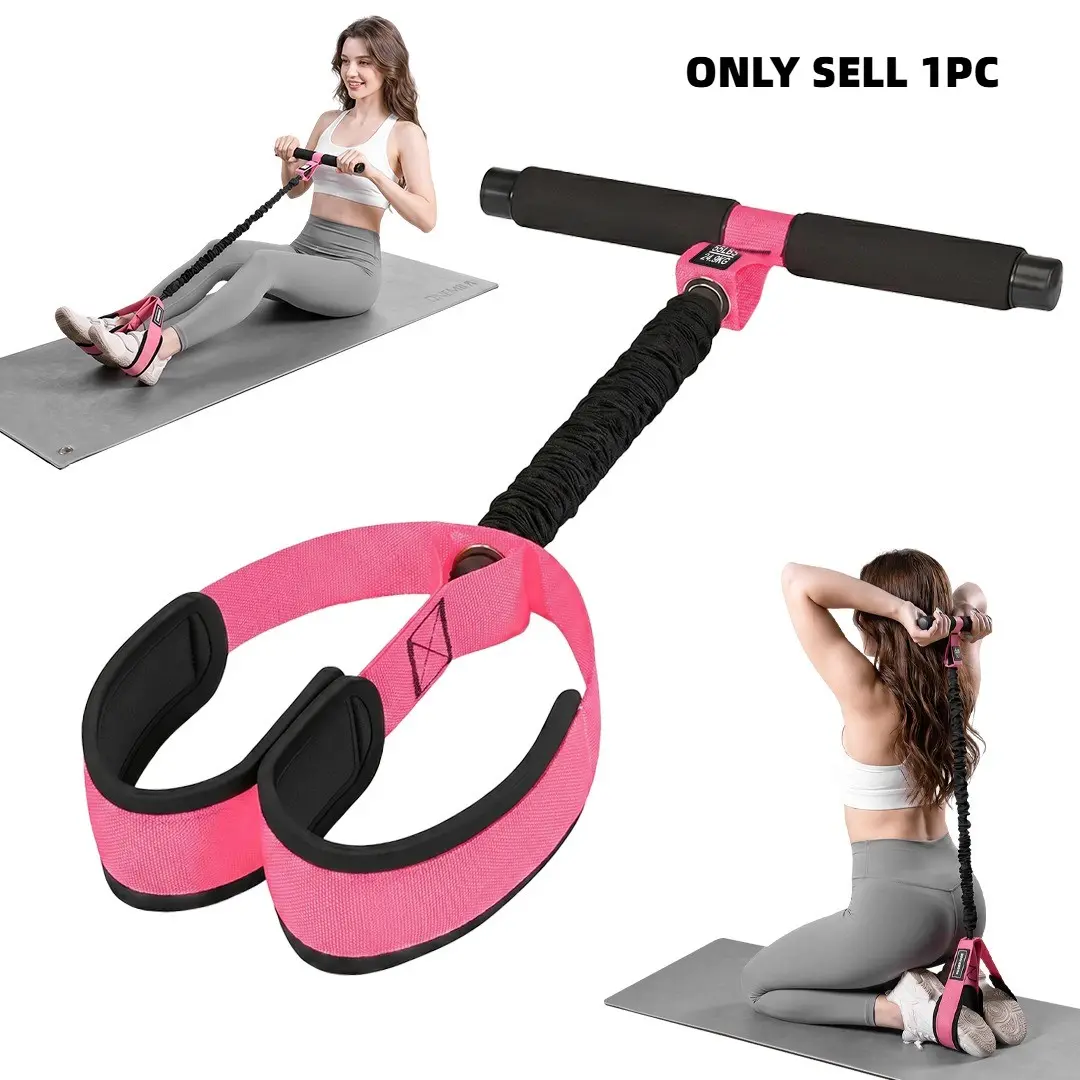 Multifunction Pedal Resistance Band with Handle, Full-Body Home Gym Workout, Core Abs Training, Pilates Yoga Fitness Gear, Stretch Exercise Bands, Abdominal Training Band
