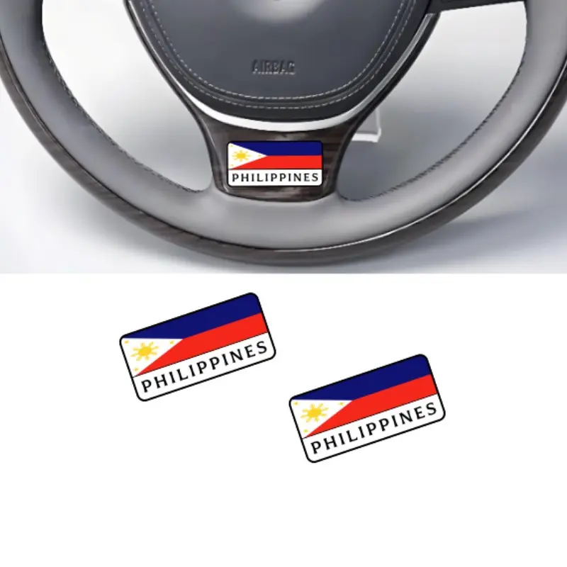Two Philippine Flag Style Car Stickers, Vehicle Decal Stickers for All Types of Cars, Decorative Accessories for Vehicles, Car Decals