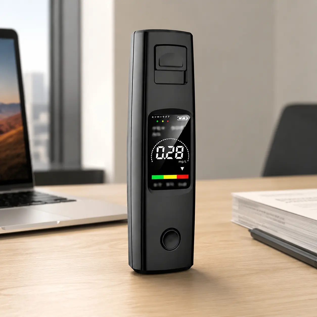 High-Precision Portable Breathalyzer: Fast BAC Measurement Testing for Driver Safety, Durable LCD Display, Mini Design for Personal & Professional Use