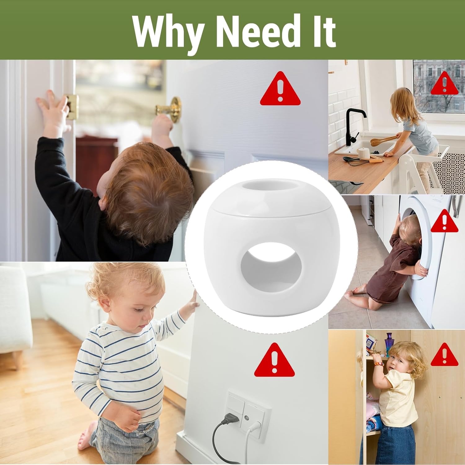 Safety Door Knob Covers 4 Pack   Proof Door Knob Locks  Proof Door Handle Protector for  Universal Fit Easy Grip Lockable Design No Tools Needed