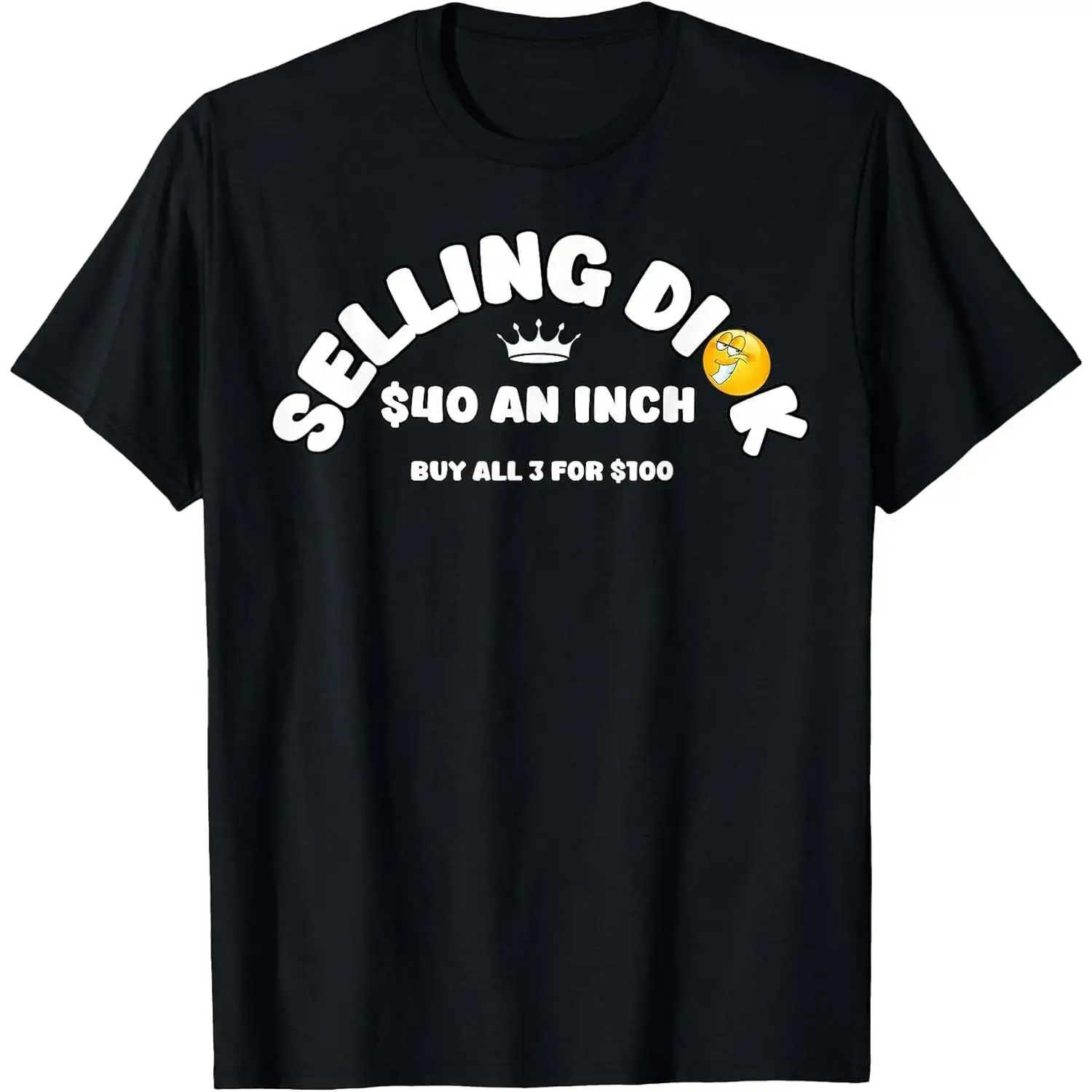 SELLING DICK $40 AN INCH Funny Graphic Tee, 100% Cotton Oversized Men'S Relaxed Short-Sleeve Tee, Breathable Crew Neck Humor Casual Streetwear