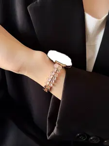 Full Moon Star Copper Chain IWatch Strap | Suitable for 38-49mm (S1-S11/Ultra/SE) | Luxurious and shiny wristband for daily use, dates, and commutes (excluding the watch)
