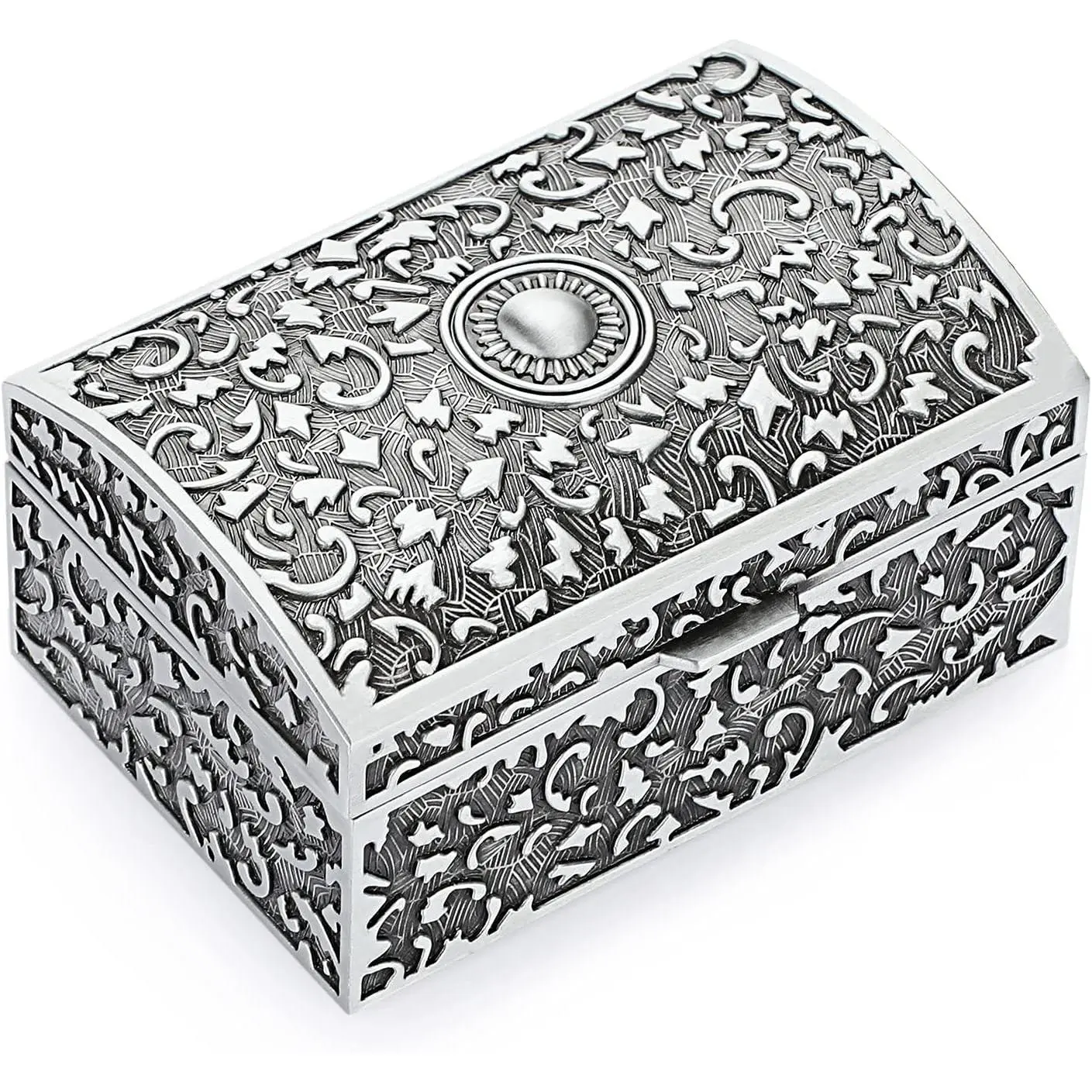 Metal  Box Small Trinket Storage Box for Women | Treasure Chest Case Ring Holder Necklace Earring Organizer  Box Christmas Wedding Birthday