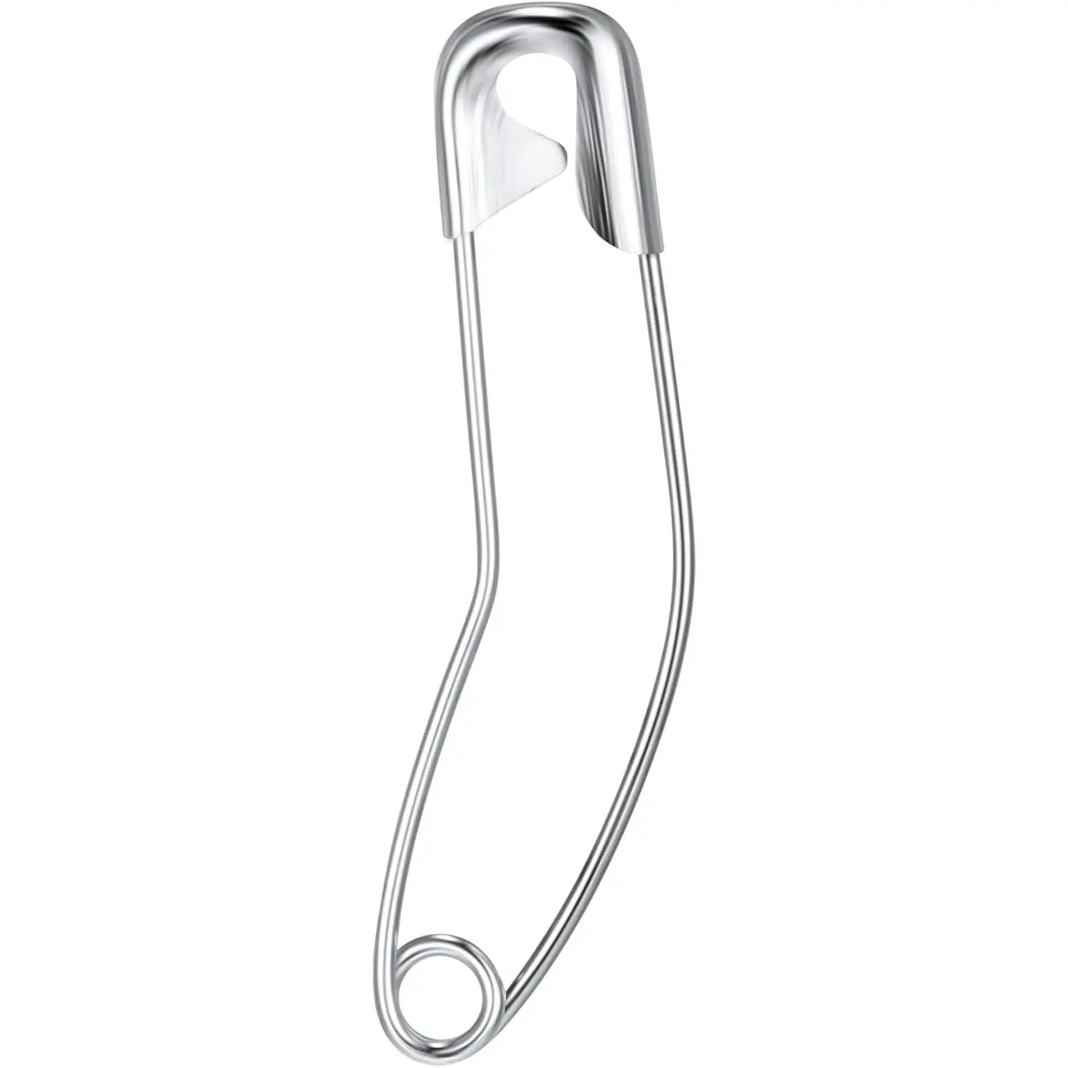 100 Pack Curved Safety Pins 1.5 inch Size 2 for Quilting Sewing,Basting Pins
