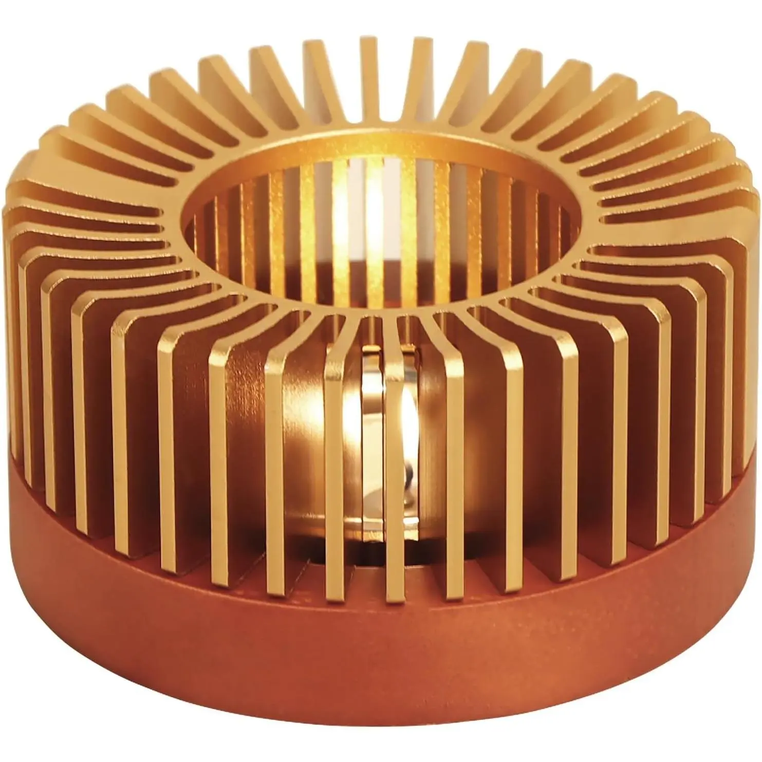 Teapot Warmer, Aluminum Alloy & Wood Tea Warmer with Tealight Holder, Rose Gold Teapot Heater for Heating Coffee, Milk, Food Indoors and Outdoors, Suitable for All Teapots