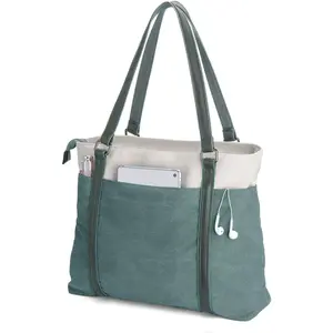 Computer handbag, 15.6inch work bag, canvas computer handbag, suitable for teachers