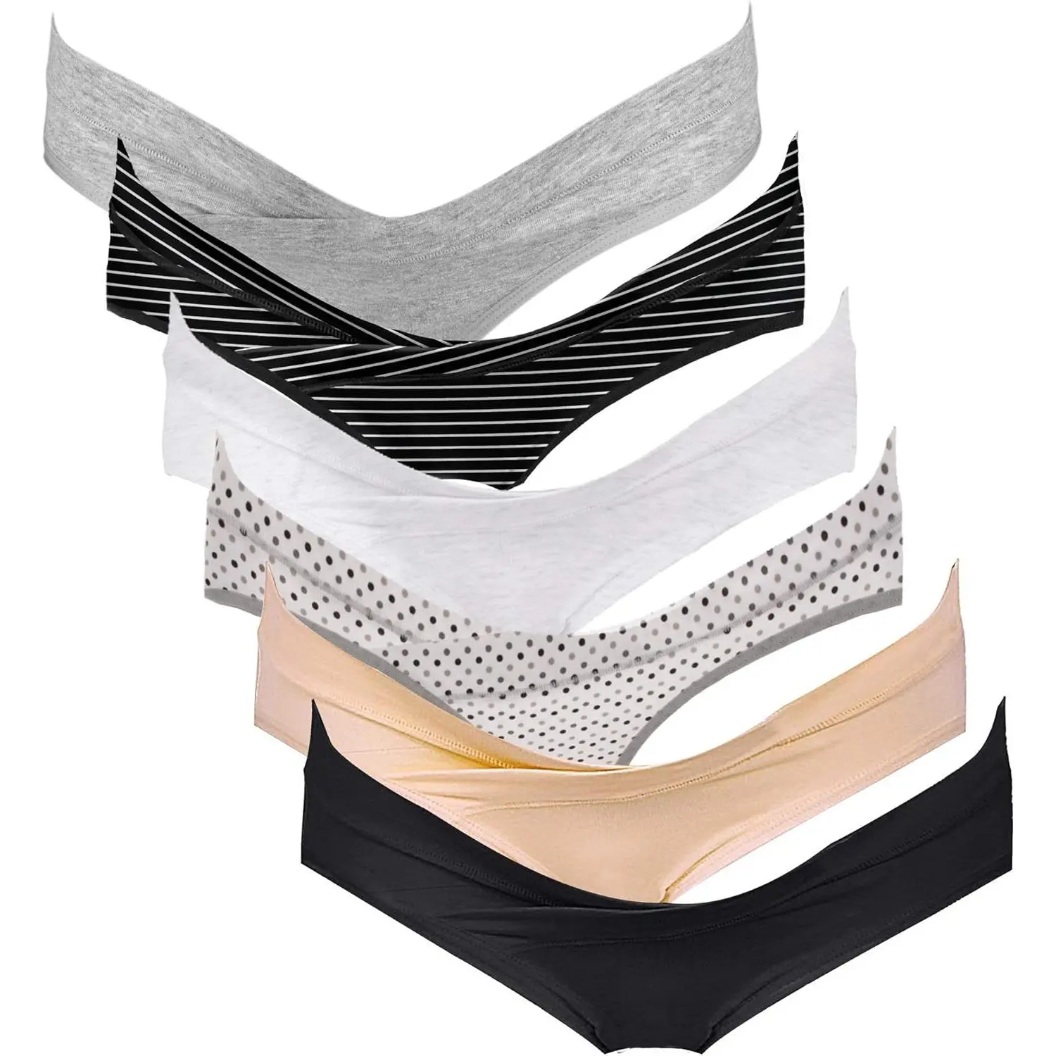 Cotton Maternity Underwear Under the Bump Bikini Panties Soft Breathable Cotton, Fits All Trimesters, Under the Bump Fit, Stay in Place, Pregnancy & Postpartum Comfort