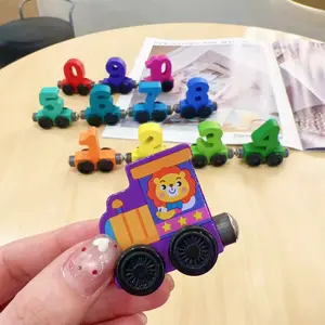 Magnetic Colorful Number Train Puzzle, Interactive Learning Toy, Hand-Eye Coordination Practice, Perfect Holiday Gift, Random Design
