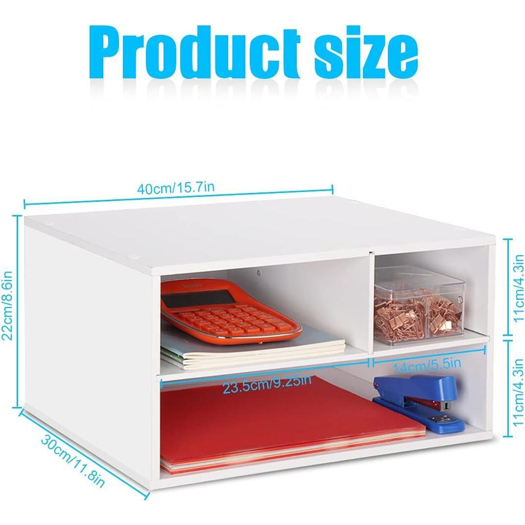 Printer Stand Shelf with Storage  Desk Paper Organzier for /Office,Printer Riser, 2 Tire