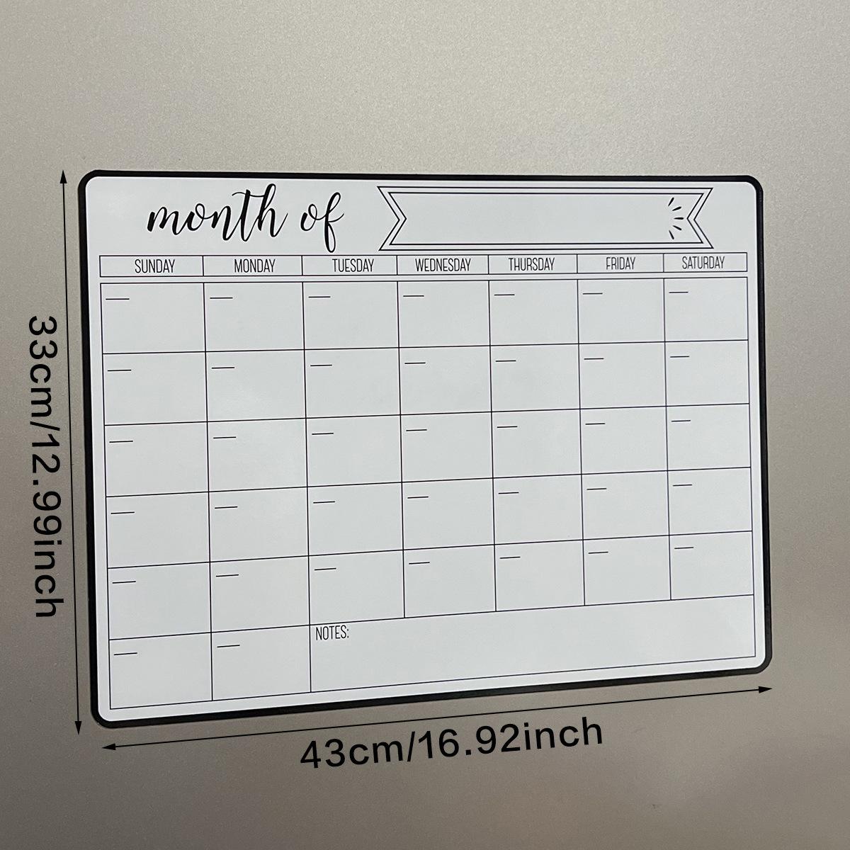 Magnetic Refrigerator Magnet Erasable Whiteboard, Weekly Planner Magnetic Board, Write-On Surface Magnets for Organization & Planning