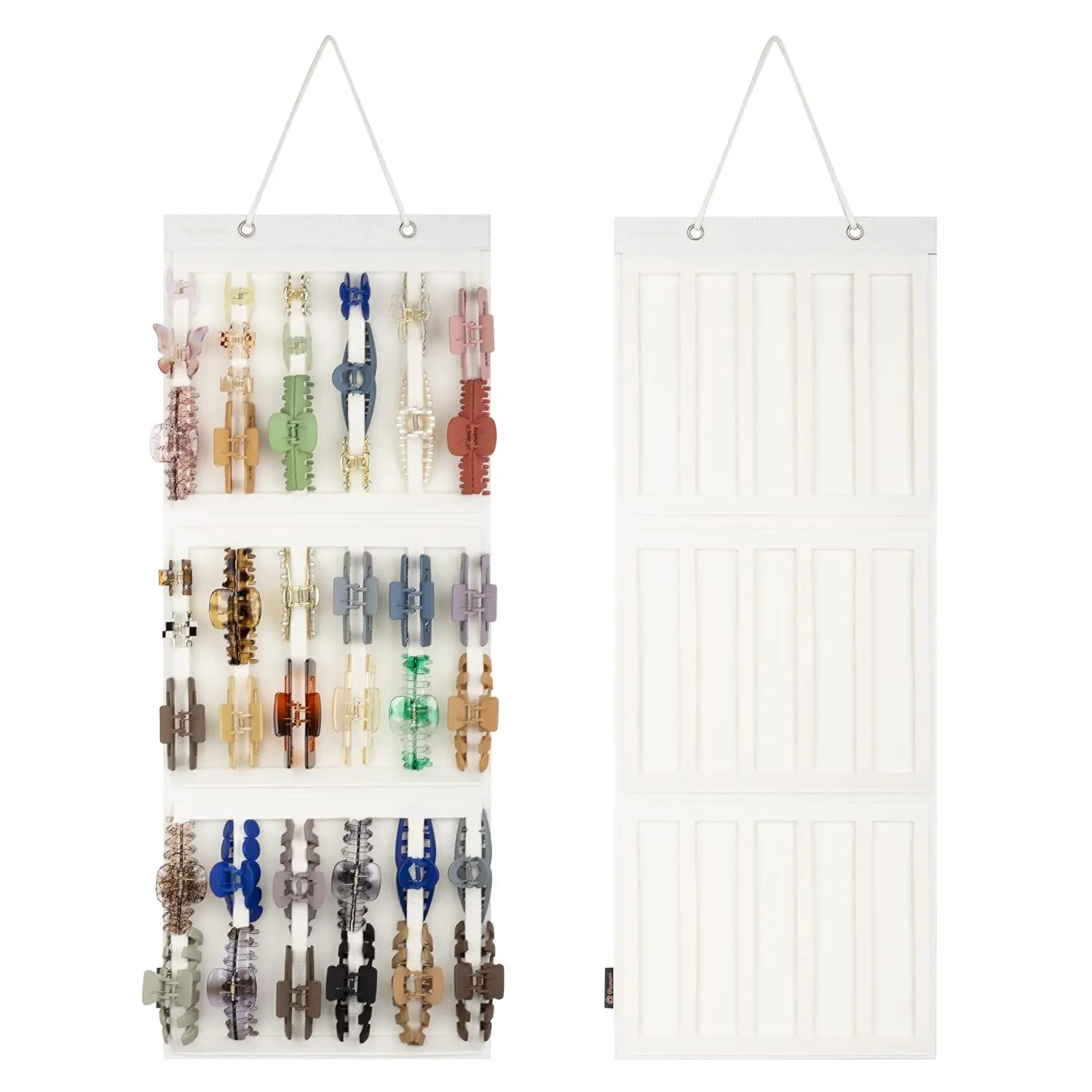 Claw Clips Holder for Women Lady,Hair Clips Storage Organizer | Wall Hainging Claw Hair Clips Storage Organizer, Hair Banana Barrettes and Butterfly Jaw Clips Stand Holder ( white)