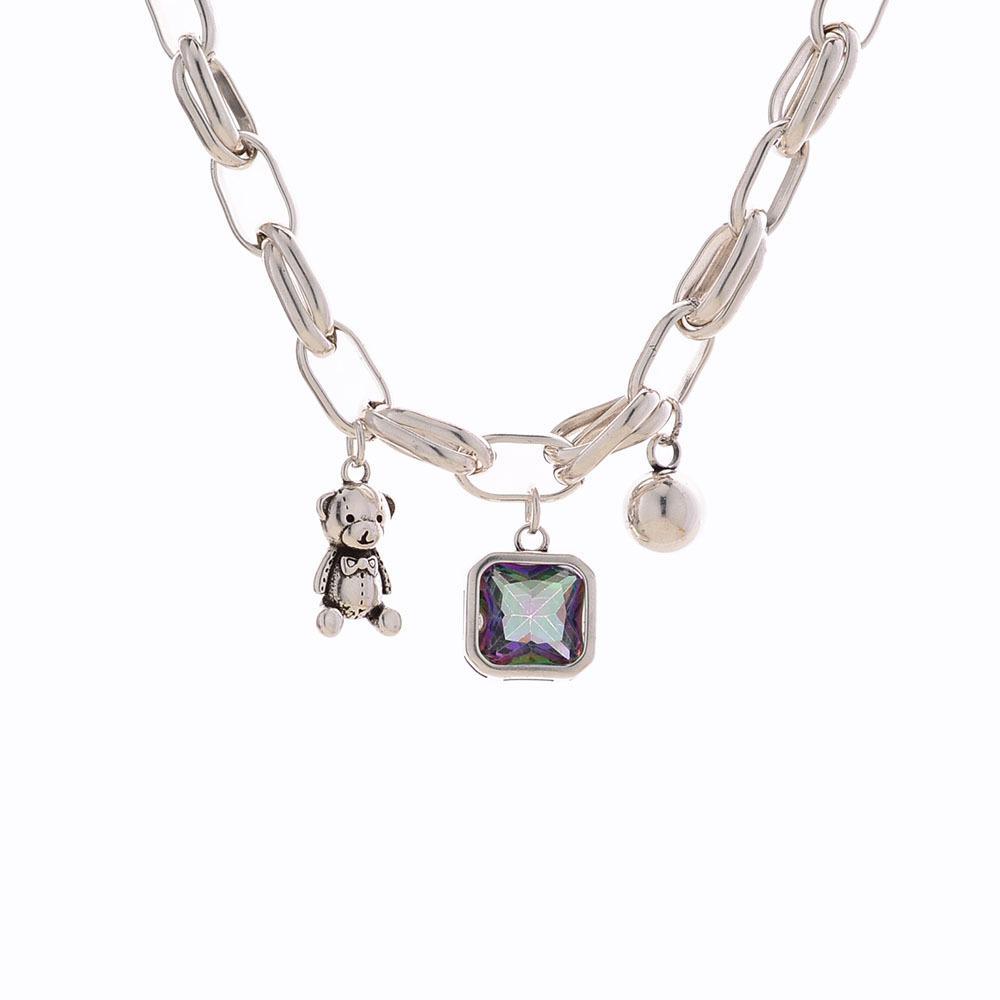 New Arrival Sweet Little Bear Animal Charm Bracelet – Shiny Crystal Inlaid with 925 Sterling Silver, Delicate Cute Design for Women, Lightweight Comfortable to Wear, Perfect as Daily Fashion Jewelry & Heartfelt Gift for Her