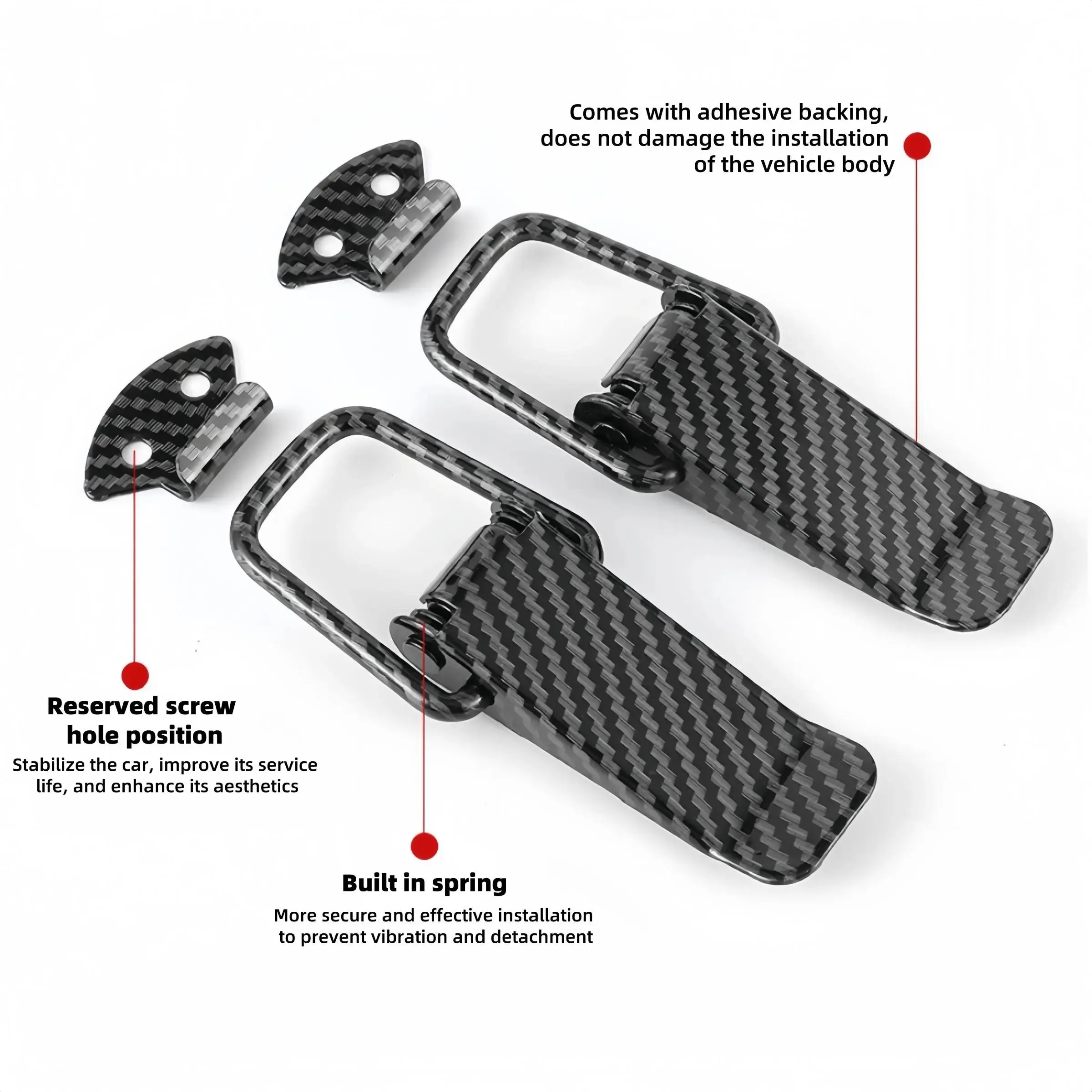 🚗 Universal Bumper Retainer Clip Kit | Front Rear Bumper Gap Hook Lock Clip, No Drill Install Car Body Fixing Buckles Pair