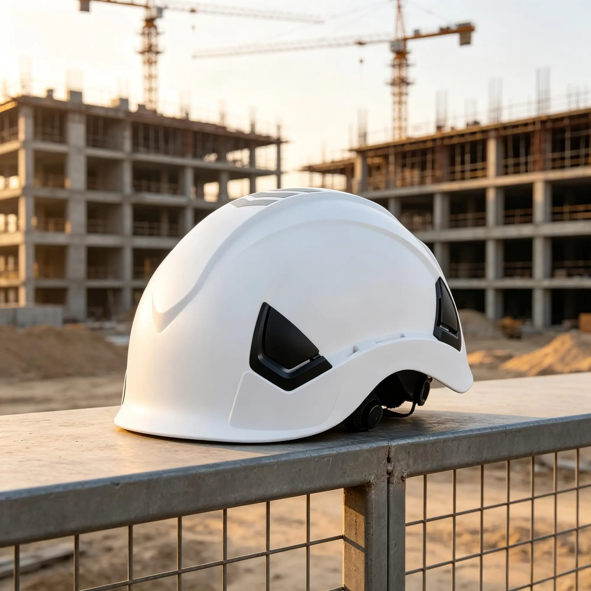 Adjustable Vented Safety Hard Hat with 6-Point Ratchet Suspension Headgear for Industrial Construction Work (Home Supplies, Party Bags & Gifts Accessory)