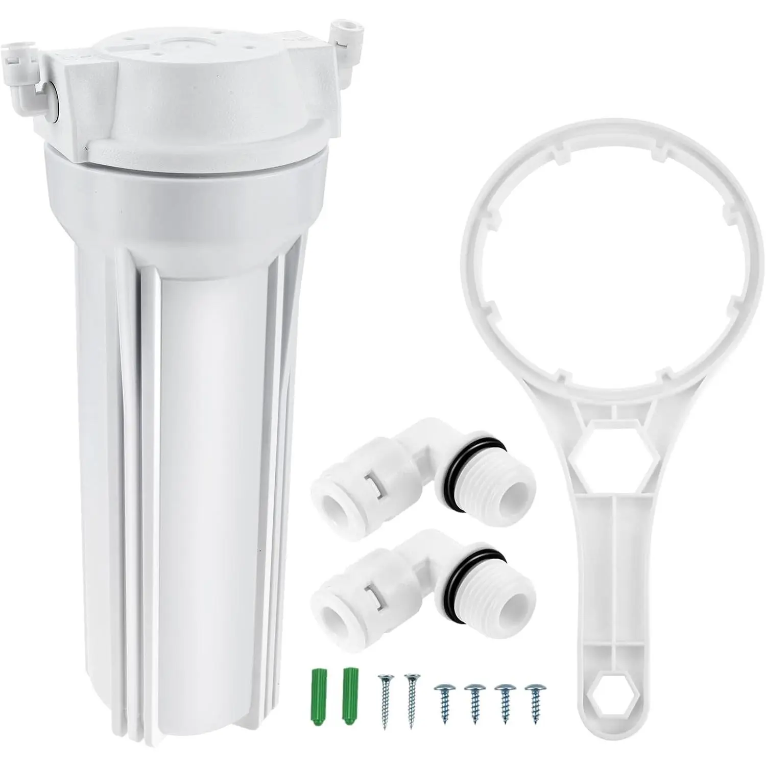 10 Inch Reverse Osmosis Water Filter Housing 1/4" Port 2.5" Diameter Replacement Membrane Housing for RO Filtration Systems