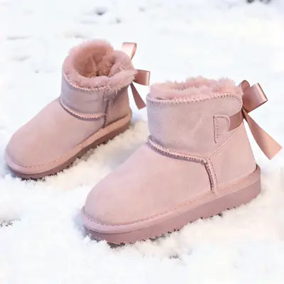 DREAM PAIRS Girls' Winter Snow Boots – Ankle High, Faux Fur Lined, Buckle Closure (Toddler/Youth)