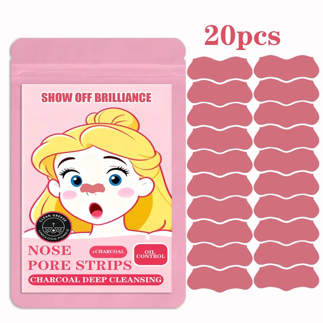 Pore Cleansing Nose Strips, Nasal Patch, Contains Witch Hazel and Aloe Vera Essence, Tightens and Clears Pores, 20pcs, Non-Drying, Smooth Nasal Area, Nose Strips for Pores