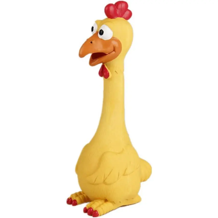 Rubber Chicken  , 11-Inch Yellow Screaming Squeaky