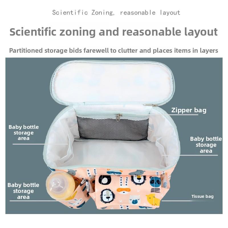 Convenient Stroller Storage Bag |   Perfect Mommy Caddy for Diapers & Baby Stuff