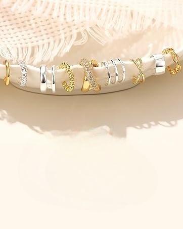 CASSIECA 9Pcs Ear Cuff Non Piercing Earrings for Women Me 14K Gold Plated Ear Cuffs Earring Non Pierced Ears Adjustable Clip On Trendy Fake Cartilage Conch Helix Jewelry with 5A CZ