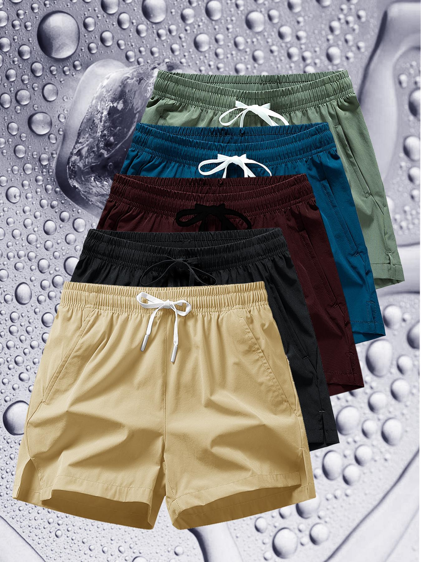 Men's Zipper Pocket Shorts, Regular Fit Casual Drawstring Waist Shorts for Daily Outdoor Wear, Men Bottoms for All Seasons, Casual Sweat Shorts