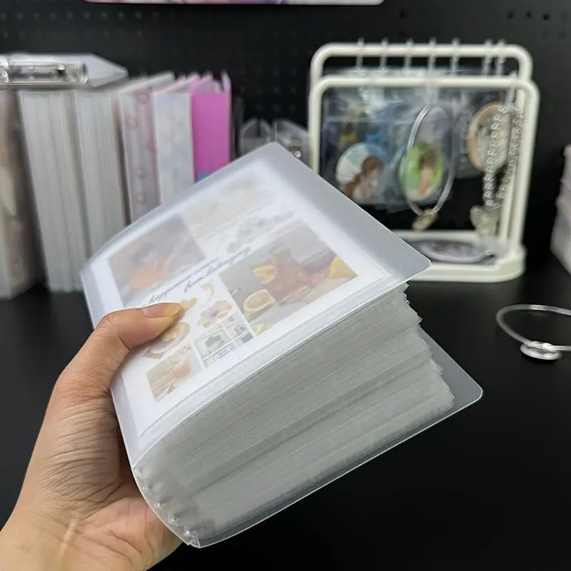 40 Pages A6 Binder Book with Transparent Loose-leaf Paper - Large Capacity Card/ID Storage Binder, Game Card Organizer, Wrinkle-resistant Diary/Photo Album, Suitable for Travel, Gaming - Anti-loss Storage (Can Store ID Cards, Game Cards, Photos)
