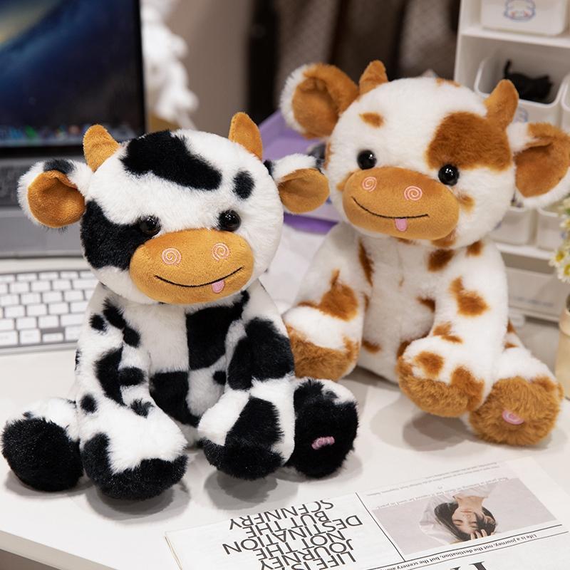 LED Cow Plush Toys in 2 Sizes, Glow-in-the-Dark Cuddly Cow Stuffed Animal Kawaii Plush, Cute Cow Design Birthday Gift