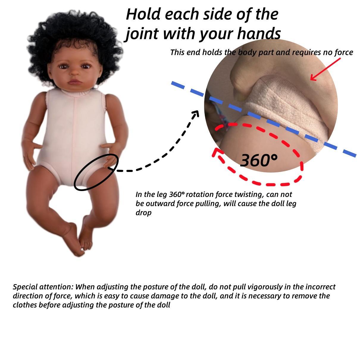 Babeside Baby Doll 20in Soft Body Cloth Body Strap, Feeding Accessory Set, Suitable for Children 3 Years and Older, Christmas & New Year Gifts, Cute Dolls, Sleeping Doll