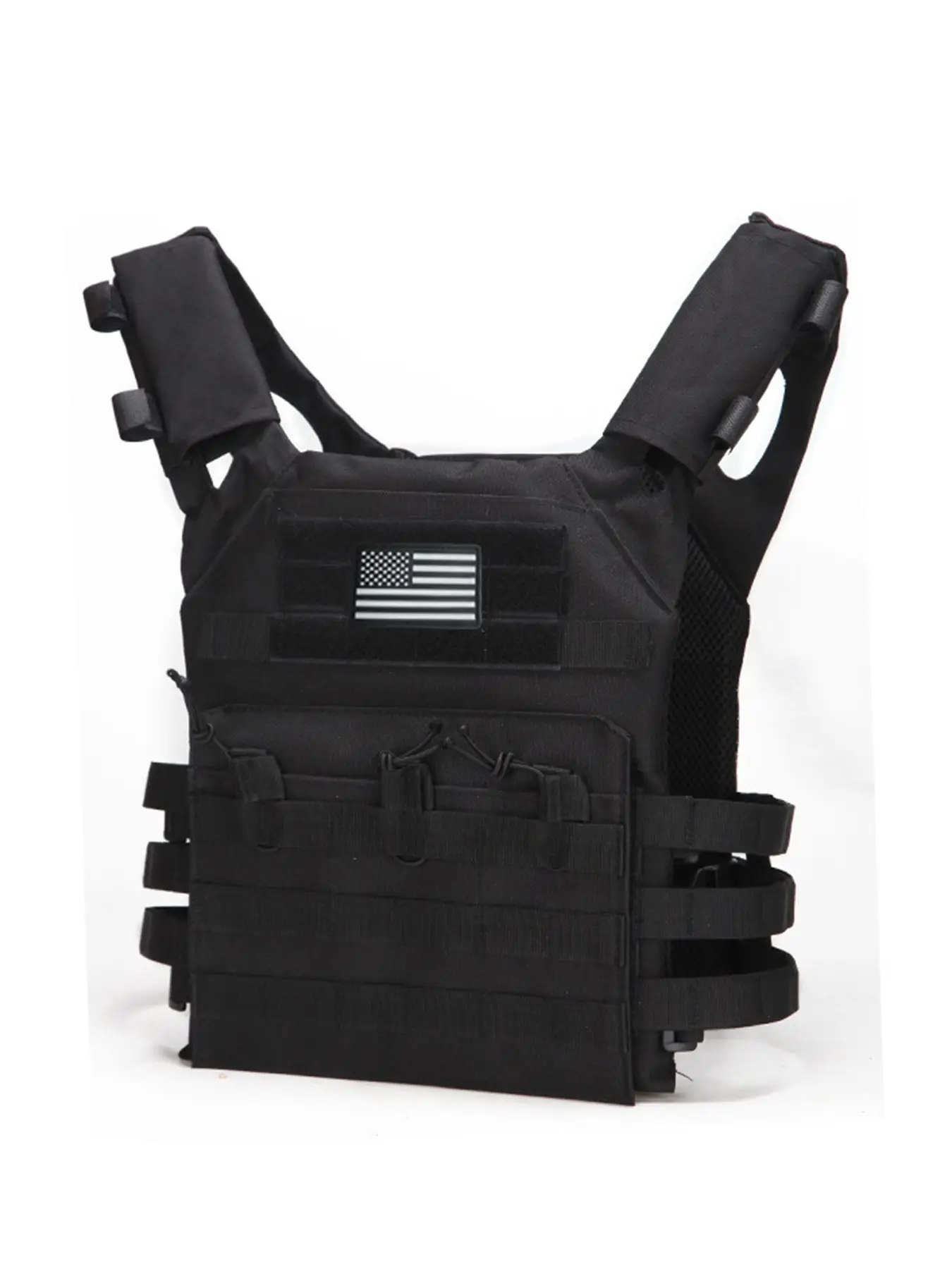 New Men's Chest Bag, Lightweight Vest Backpack, Multi-Functional Magic Tape Badge, Adjustable Straps, Ideal for Hiking, Sports, Fitness
