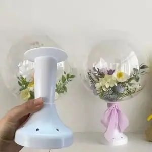 Fashion Transparent Flower Packaging Box, DIY Round Bouquet Ball Acrylic Stand, Wedding Birthday Party Decorations, Floral Display Holder
