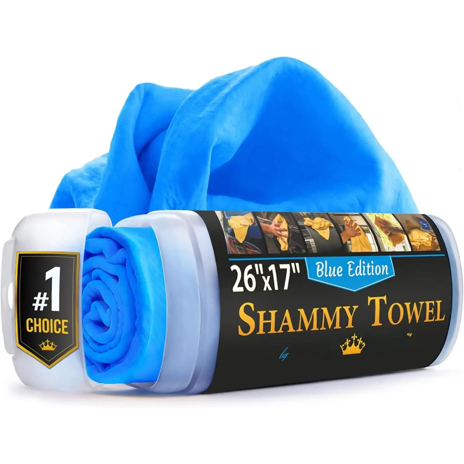 Soft Synthetic Shammy Cloth for Cars - 26x17in, Super Absorbent Chamois Towel, Scratch-Free, Smooth Glide Car Wash Accessory