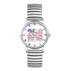USA 250th Anniversary Commemorative Elastic Wrist Watch Roman Numeral Display