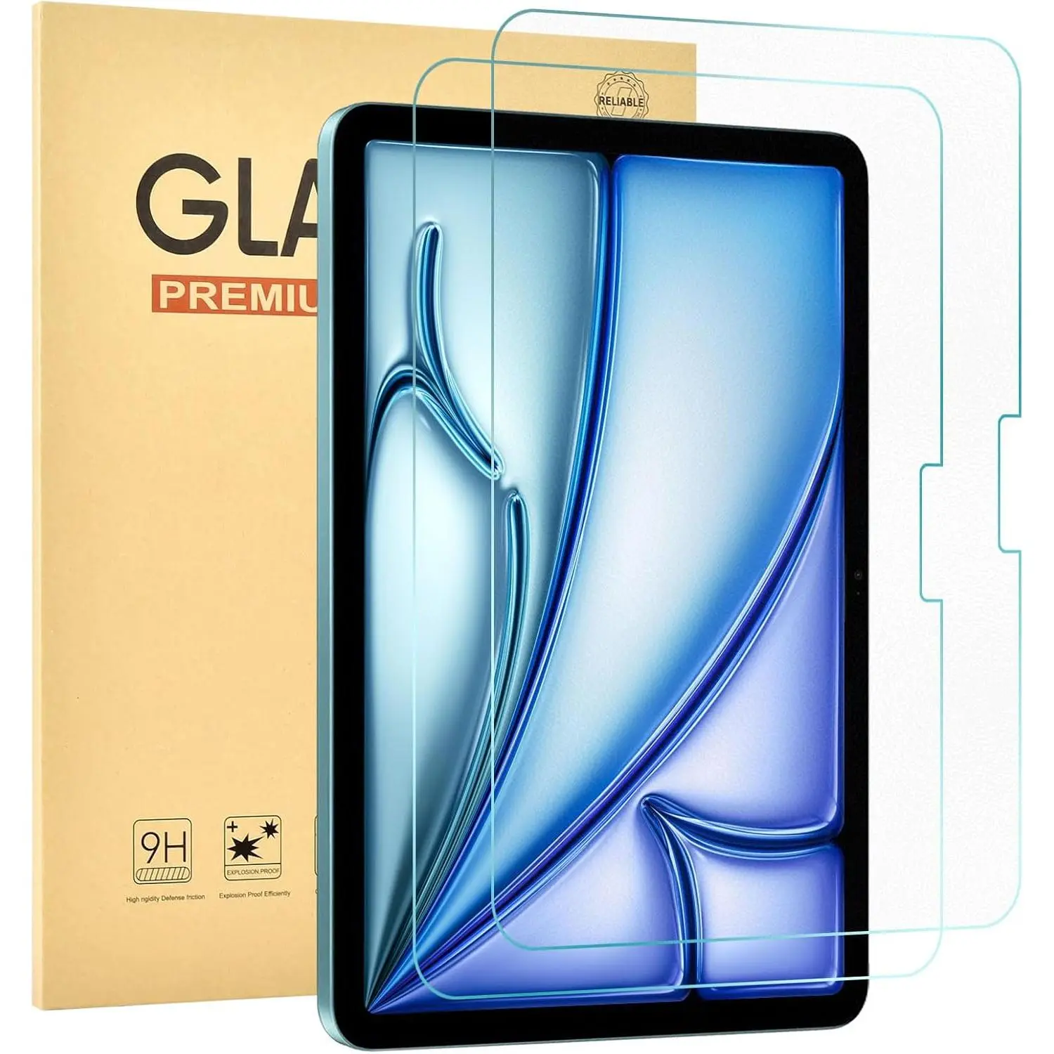 2 Pack Matte Screen Protector for iPad Air 11 Inch 2025/2024 [7th/6th Generation, M3/M2],9H Hardness Tempered Glass Film,Anti-Glare,Case Friendly, ,Anti-Scratch,Bubble Free