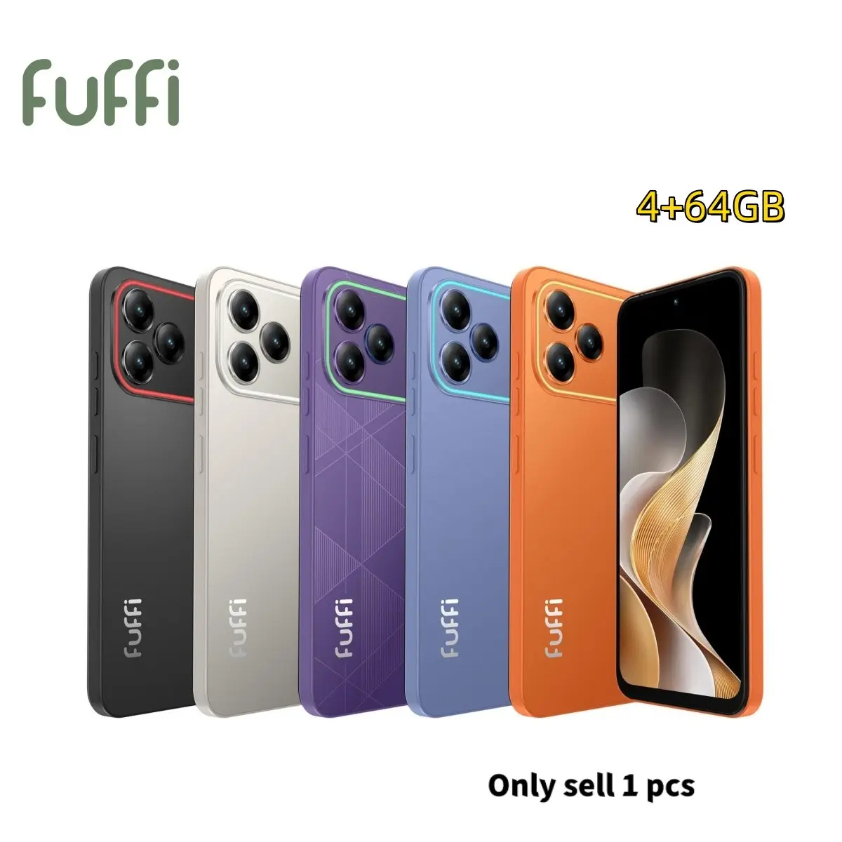 FUFFi-LED Smartphones with Emissive Display, 6.67-inch HD Screen, 5MP+16MP Dual Cameras, 4GB RAM+64GB ROM, 4400mAh Battery, Android 12.0, 4G Network, Dual SIM Dual Standby, Stylish Design, GPS Navigation