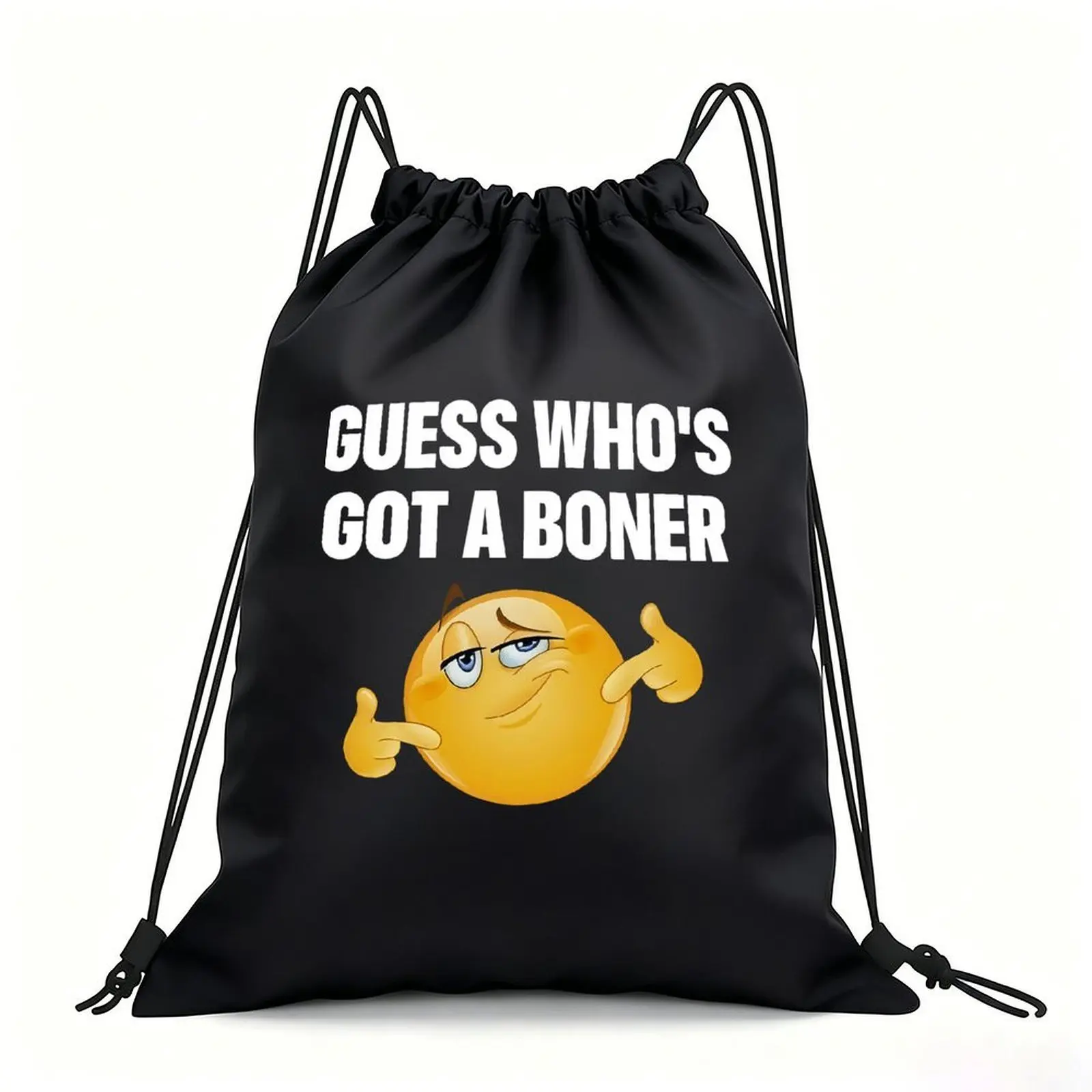 Portable Drawstring Sack Bag with Custom Graphic Print, Waterproof Polyester String Backpack for Gym Workout Swimming Hiking