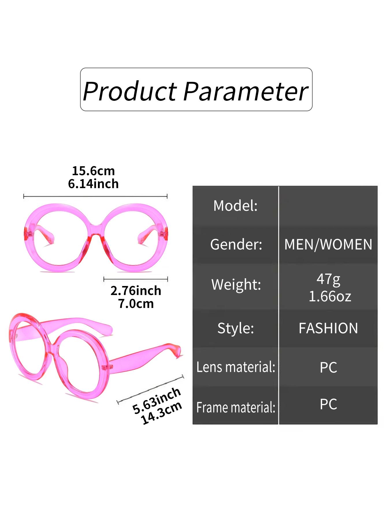 Simple Anti-blue Light Round Shaped Eyeglasses, Fashion Eyeglasses for Women & Men for Work, Daily Clothing Decor, Perfect for Student Daily Use