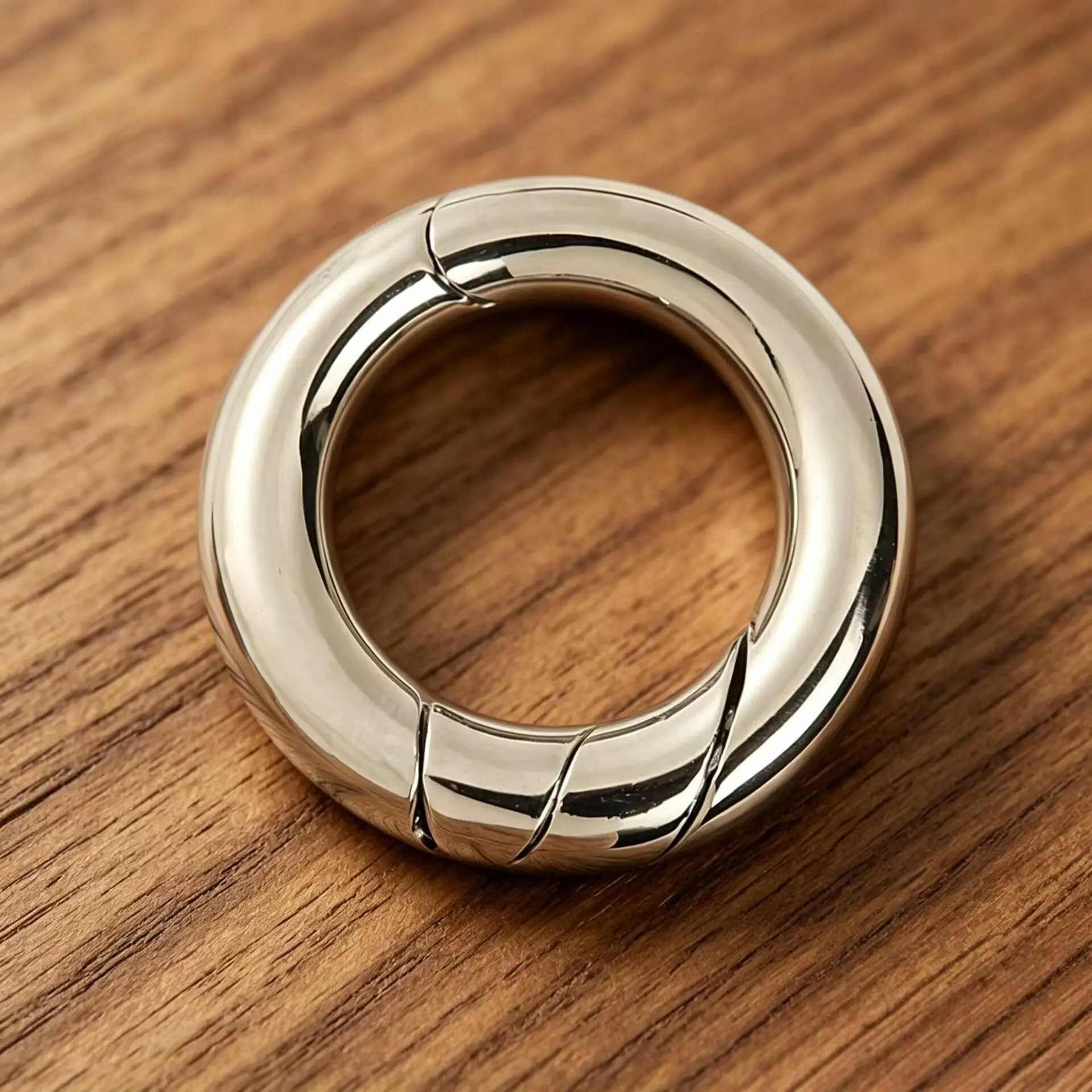 Zinc Alloy Circular Metal Puzzle Ring, Interlocking Brain Teaser Toy, Iq Test Game for Adults and Teens, Stress Relief Desk Toy