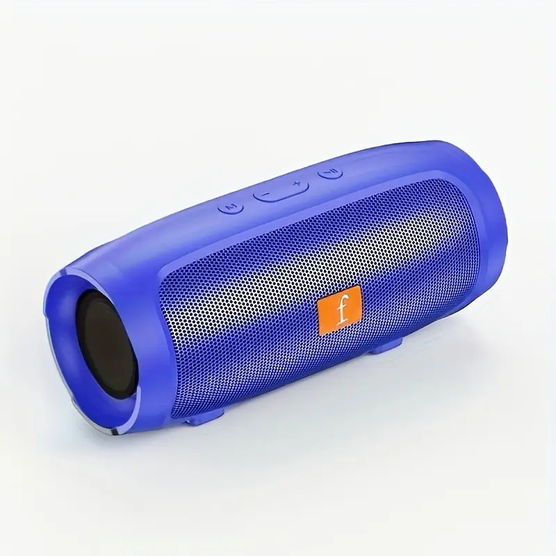 New Portable High-Quality Bluetooth-compatible Speaker, Portable Wireless Speaker, Tabletop Audio System, Dual Diaphragm, Card & USB Support, Blue Colors