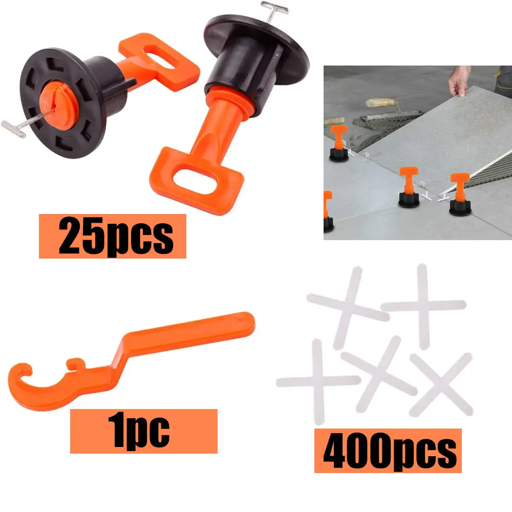 426Pcs Tile Leveling System Kit, Floor & Wall Tile Positioning Spacers with Wrench, Alignment Tools for Tile Laying Work