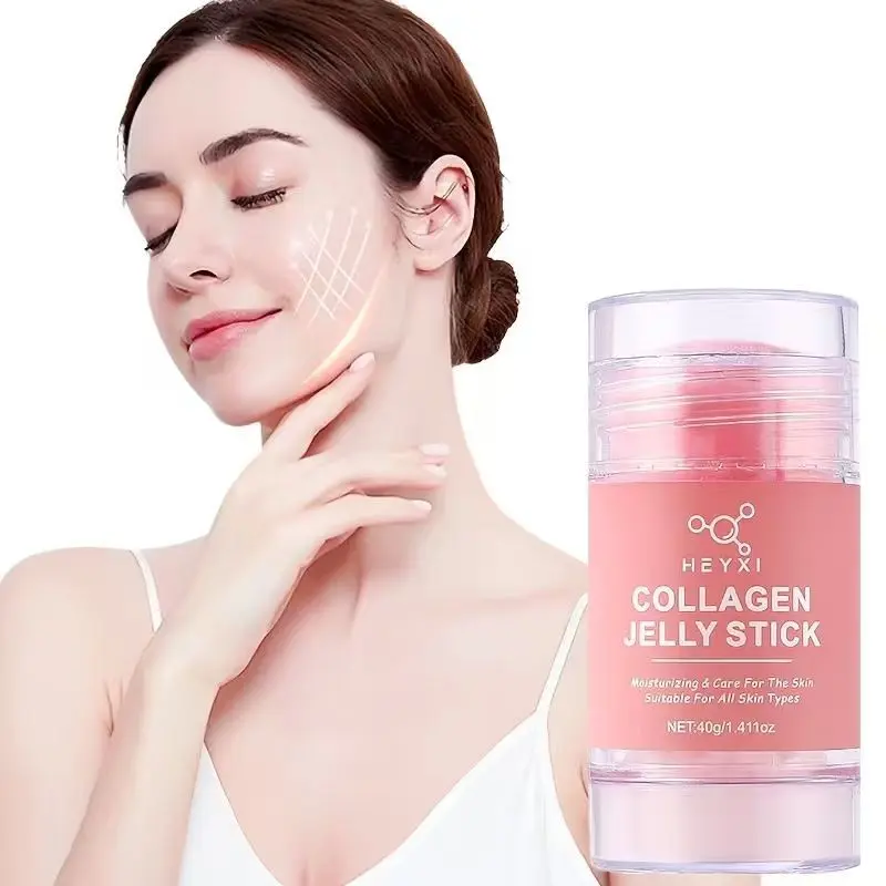 Collagen gel sticks for the face, neck, and hands, lock in moisture and hydrate, Moisturizing, lift and firm the skin, improve wrinkle formation, reduce signs of aging, lighten blemishes, smooth the skin, suitable for all skin types, gift