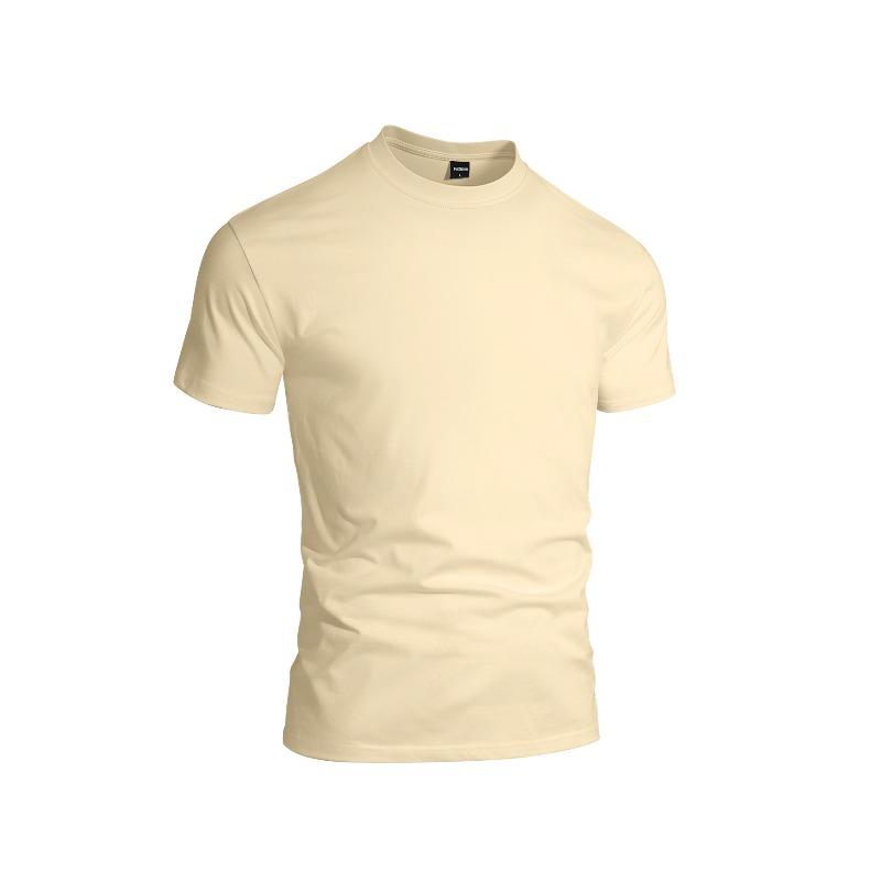 Summer Men's Simple Solid Color Fashion Leisure Sports Fit Inside Wholesale Short-sleeved T-shirt Men