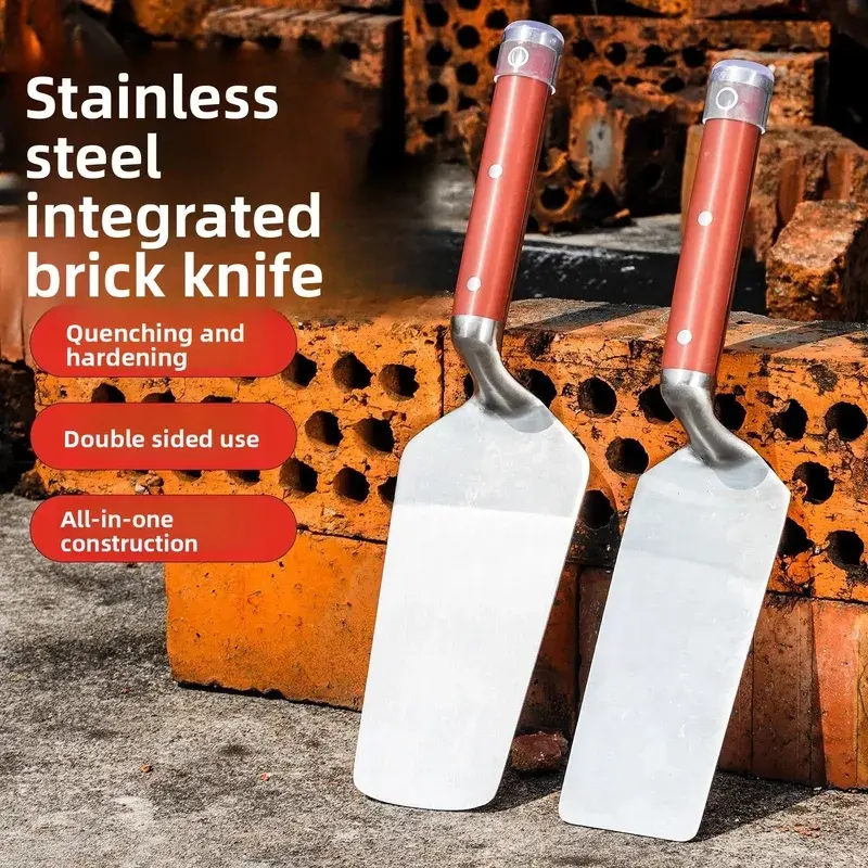 Integrated Stainless Steel Brick Knife Bend Handle Masonry Plastering Trowel Tool