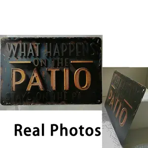 2D Vintage Style Rustic Farmhouse Design Aluminum Sign with Inspirational Quotes, Perfect for Living Room Garden Patio Indoor Outdoor Wall Decor, Vintage Metal Sign