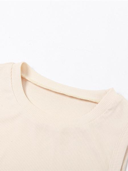 Women's Solid Crop Top & High Waist Skinny Pants Two-Piece Set, Casual Fashion Cozy Two Piece Outfits for Daily Outdoor Wear, Women Clothes for Summer