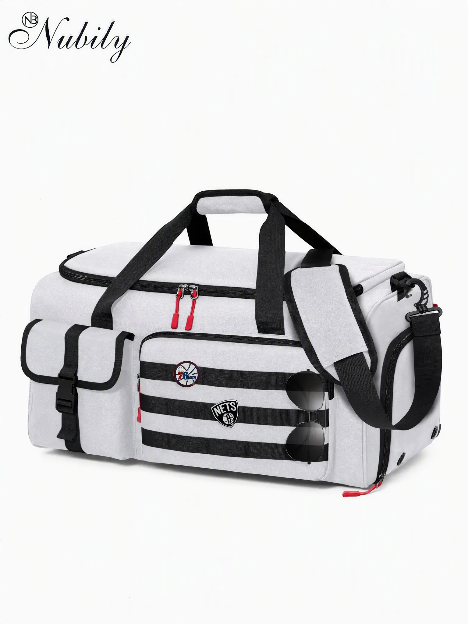Gym Bag for Men, 45L Sports Travel Duffel Bag, Shoe & Laptop Compartment, Gym Workout Backpack, Carry on Weekender Bag, Overnight Backpack for Travel