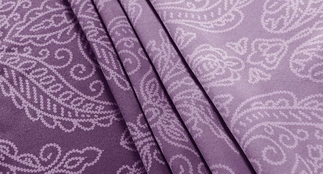 DWCN Purple Ombre Room Darkening Curtains for Bedroom - Back Tab Elegant Damask Thermal Insulted Window Drapes with Tiebacks Light Blocking Curtains for Living Room, 2 Panels, W52 x L84