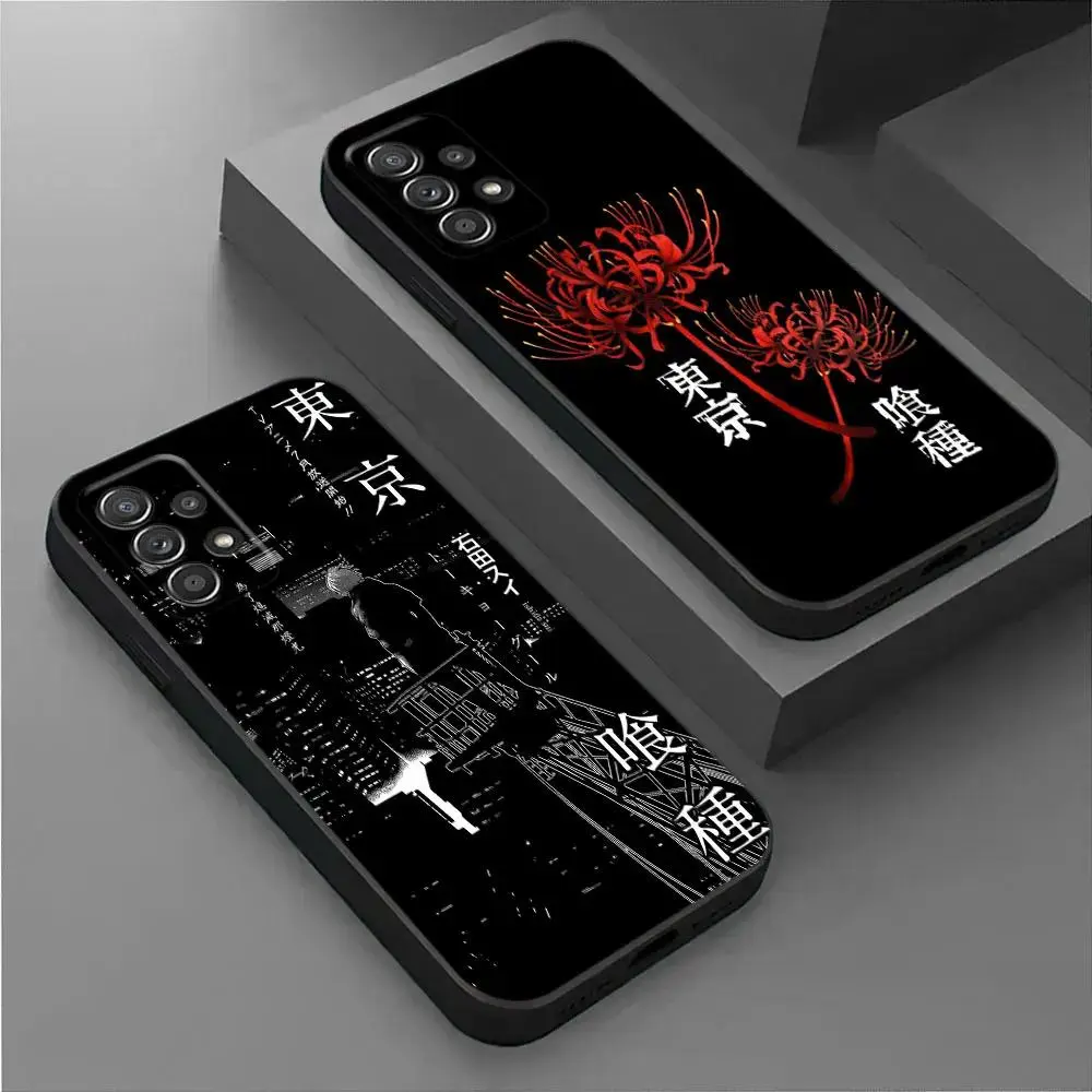 Tokyos Anime Ghouls Black Art For Samsung Galaxy S26 S25 S24 S23 S22 For iphone 17 16 15 14 13 12 11 17Air Plus Pro Promax Case Soft Cover